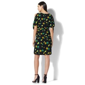 New York & Company Dresses - NY & Company Cold Shoulder Pineapple Print Dress New York & Company Dresses - NY & Company Cold Shoulder Pineapple Print Dress